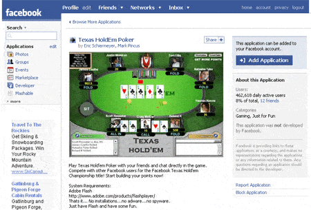 Texus Poker เกมส์แรก ๆ บน facebook