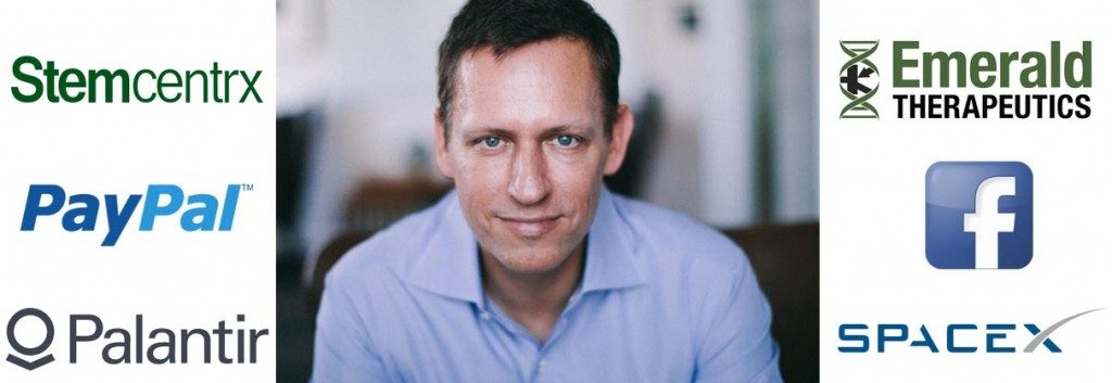 Thiel ลงทุนในธุรกิจเกิดใหม่มากมาย หนึ่งในนั้นคือ Facebook ที่เขาเป็นคนให้เงินทุนก้อนแรก
