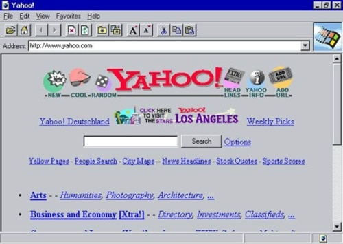 Yahoo ยุคเริ่มแรก ที่สร้างด้วย concept ง่าย ๆ 