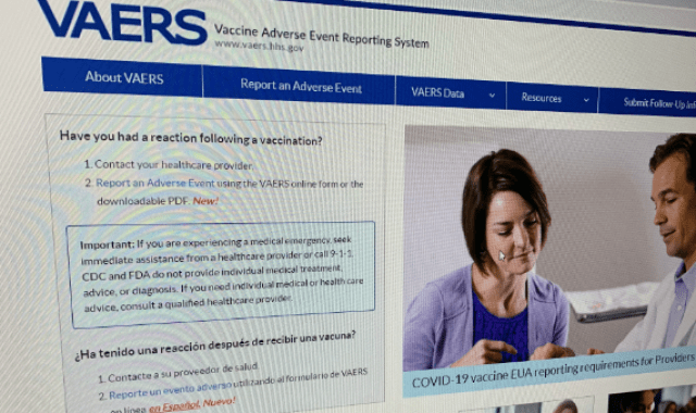 Vaccine Adverse Event Reporting System (VAERS) ซึ่งเป็นฐานข้อมูลที่เก็บข้อมูลเกี่ยวกับอาการไม่พึงประสงค์ที่อาจเกิดขึ้นกับวัคซีน (CR:The Communication Initiative Network)