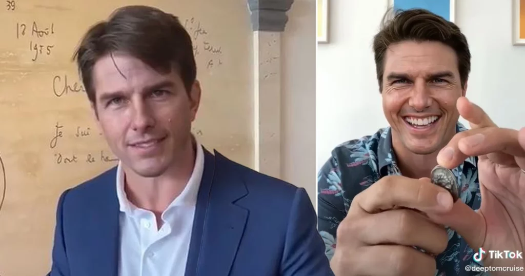 ตัวอย่าง Deepfake video ของ Tom Cruise บน TikTok ที่คนทั่วไปแทบแยกไม่ออกว่าเป็นคลิปปลอม (CR: Metro UK)
