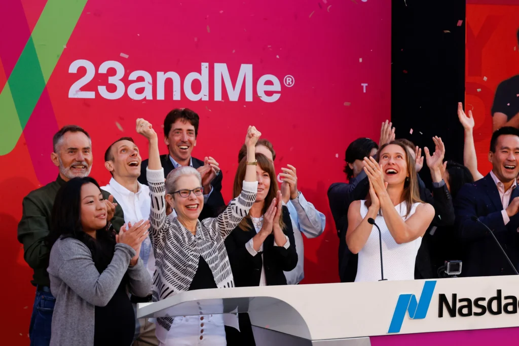 23andMe ที่ IPO ขายหุ้นสู่สาธารณะ ในปี 2021 (CR:CNBC)
